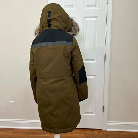 EDDIE BAUER WOMEN'S VINSONMOUNTAIN OPS DOWN PARKA FAUXFUR